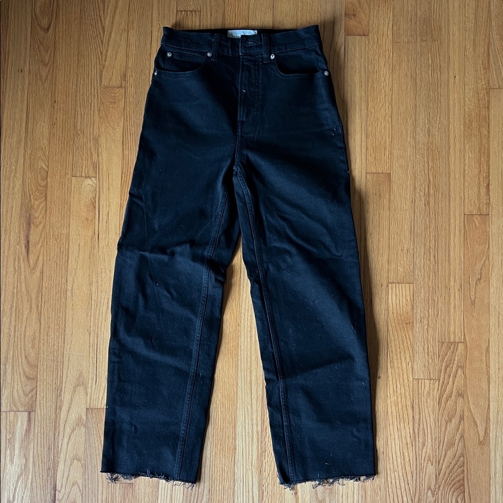 Everlane Way-high Black Wide Leg Jeans